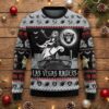 Las Vegas Raiders Nightmare Before Christmas Sweater - Jack Skellington Ugly Christmas Jumper, NFL Fan Gift