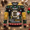 Boston Bruins Snoopy Christmas Sweater - Peanuts Ugly Holiday NHL Fan Apparel
