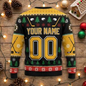 Boston Bruins Snoopy Christmas Sweater - Peanuts Ugly Holiday NHL Fan Apparel