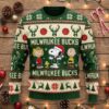 Milwaukee Bucks Peanuts Christmas Sweater - Snoopy and Charlie Brown NBA Ugly Holiday Sweater