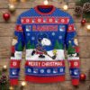 New York Rangers Snoopy Christmas Sweater - NHL Peanuts Charlie Brown Ugly Holiday Sweater