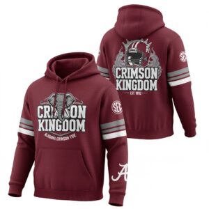 Alabama Crimson Tide Crimson Kingdom Hoodie - NCAA Football Graphic Pullover Sweatshirt