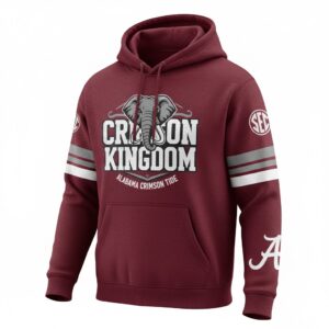 Alabama Crimson Tide Crimson Kingdom Hoodie - NCAA Football Graphic Pullover Sweatshirt