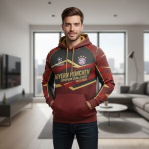 Bayern München Custom Hoodie - 3D All-Over Print Champions League Fan Sportswear