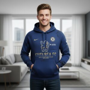 Chelsea FC Champions League Hoodie - 3D Graphic Lion All Over Print Fan Sweatshirt