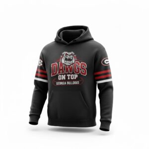 Georgia Bulldogs Dawgs On Top Hoodie - NCAA Football Fan Pullover Sweatshirt