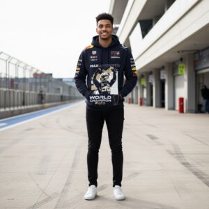 Max Verstappen 2025 World Champion Hoodie - Formula 1 Oracle Red Bull Racing 3D Graphic Apparel