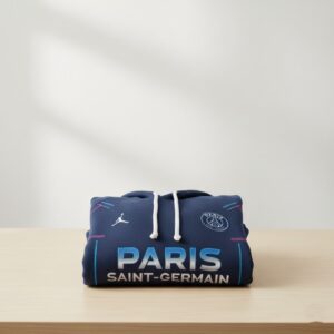 Paris Saint-Germain 3D Hoodie - Custom Number Paris Skyline Neon Graphic Pullover
