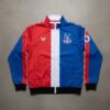 Crystal Palace Football Club Anthem Jacket - Half Red Half Blue Split Design Full Zip Jacket