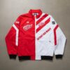 Detroit Red Wings Split Jacket - NHL Hockey Red and White Color Block Bomber
