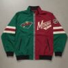 Minnesota Wild Split Track Jacket - NHL Hockey Half and Half Colorblock Fan Apparel
