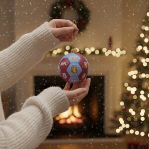 Aston Villa Christmas Ornaments - Set of 5 Assorted Football Club Holiday Decorations