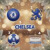 Chelsea Football Club Ornament Set - Christmas Tree Holiday Decorations for Fans
