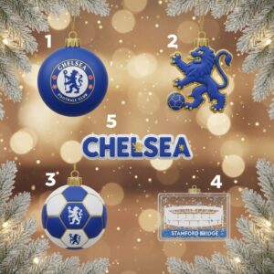 Chelsea Football Club Ornament Set - Christmas Tree Holiday Decorations for Fans