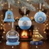 Manchester City Christmas Ornaments - Club Crest Stadium & Ship Themed Baubles Set