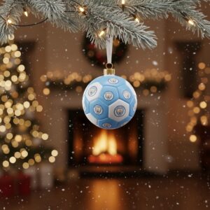 Manchester City Christmas Ornaments - Club Crest Stadium & Ship Themed Baubles Set