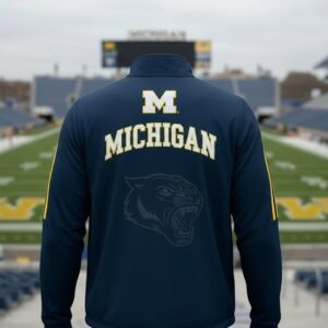 Sherrone Moore Michigan Wolverines Pullover - Jordan Brand Quarter-Zip Head Coach Jacket