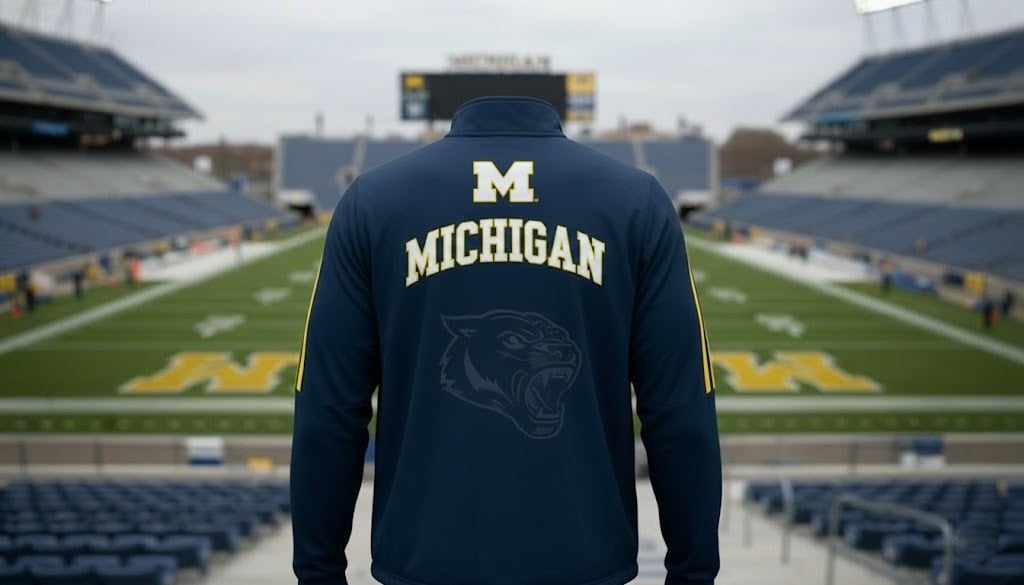 Sherrone Moore Michigan Wolverines Pullover - Jordan Brand Quarter-Zip Head Coach Jacket