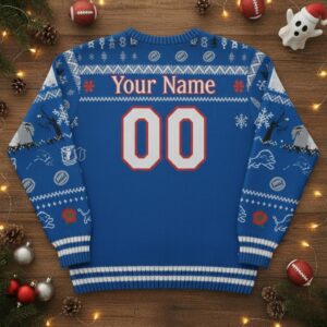 Chelsea Football Club Ugly Christmas Sweater - Knitted Premier League Football Fan Gift Jumper