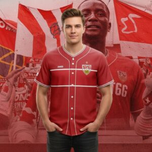 VfB Stuttgart Baseball Jersey - Custom Name and Number Die Schwaben Football Fan Gear