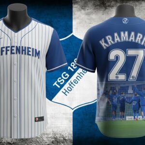 TSG 1899 Hoffenheim Baseball Jersey - Custom Andrej Kramarić #27 Pinstripe Fan Shirt