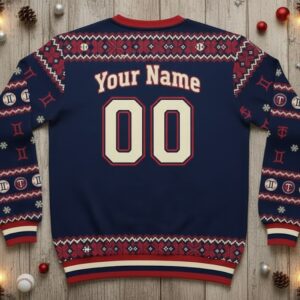 Minnesota Twins Ugly Christmas Sweater - Gemini Zodiac Sign MLB Holiday Jumper