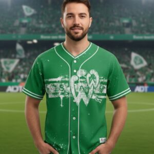 Werder Bremen Baseball Jersey - Custom Name Number Graffiti Paint Splatter Design