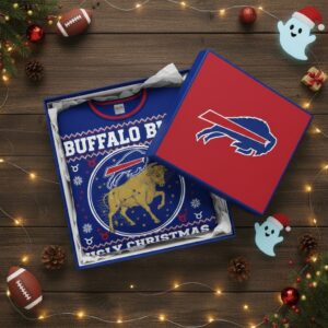 Buffalo Bills Ugly Christmas Sweater - Taurus Zodiac Constellation NFL Sweatshirt