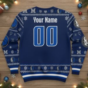 Dallas Mavericks Sagittarius Ugly Christmas Sweater - NBA Basketball Zodiac Holiday Jumper
