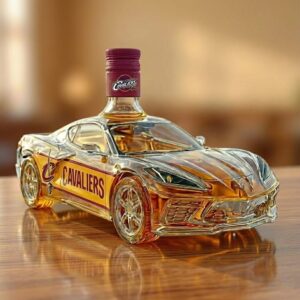 Cleveland Cavaliers Supercar Whiskey Bottle - NBA Collectible Glass Sports Car Decanter