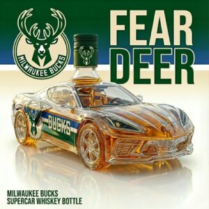 Milwaukee Bucks Supercar Whiskey Bottle - Fear The Deer Collectible NBA Decanter