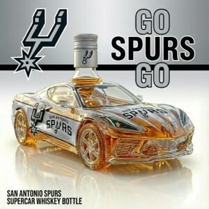 San Antonio Spurs Supercar Whiskey Bottle - Luxury Glass Decanter Collectible Fan Gift
