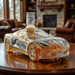 San Antonio Spurs Supercar Whiskey Bottle - Luxury Glass Decanter Collectible Fan Gift