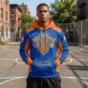 New York Knicks 2025 NBA Cup Champions Hoodie - 3D Graphic Print Sweatshirt with Player Signatures