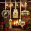San Antonio Spurs 2025 Champions Ornaments - 5-Piece Golden Dynasty Commemorative Set