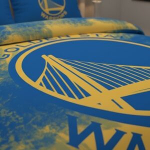 Golden State Warriors Bedding Set - NBA Team Logo Comforter and Pillow Shams