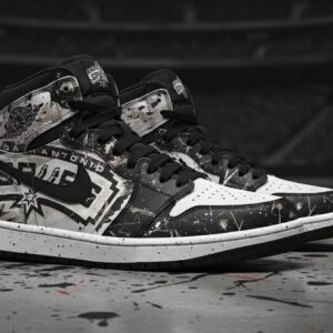 San Antonio Spurs Air Jordan 1 - Custom High Top Sneakers with Graphic Print