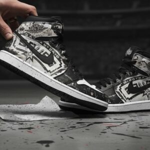 San Antonio Spurs Air Jordan 1 - Custom High Top Sneakers with Graphic Print
