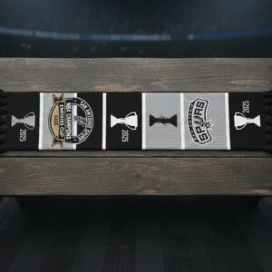 San Antonio Spurs 2025 Champions Scarf - Commemorative NBA Emirates Cup Knitted Fan Apparel