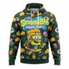 Green Bay Packers SpongeBob Hoodie - 3D All Over Print Cartoon NFL Sweatshirt