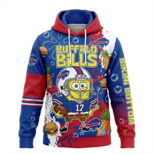 SpongeBob Buffalo Bills Hoodie - 3D All-Over Print Cartoon NFL Fan Apparel