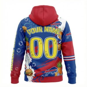 SpongeBob Buffalo Bills Hoodie - 3D All-Over Print Cartoon NFL Fan Apparel