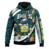 Philadelphia Eagles Spongebob Hoodie - 3D All Over Print Cartoon Crossover NFL Fan Apparel