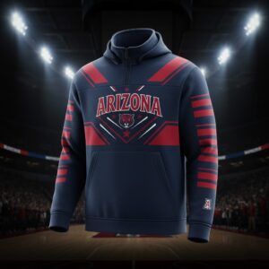 Arizona Wildcats Quarter Zip Hoodie - NCAA Graphic Pullover Fan Apparel