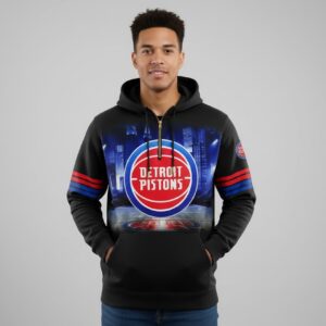 Detroit Pistons 3D Graphic Hoodie - NBA Basketball Fan Pullover Sweatshirt