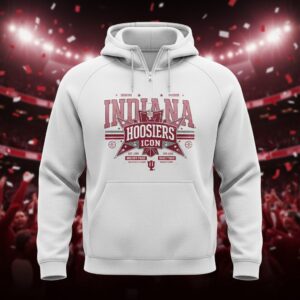 Indiana Hoosiers Basketball Hoodie - Vintage Icon Design Zip-Up Sweatshirt
