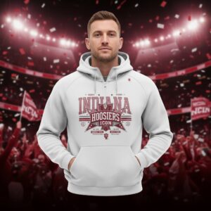 Indiana Hoosiers Basketball Hoodie - Vintage Icon Design Zip-Up Sweatshirt