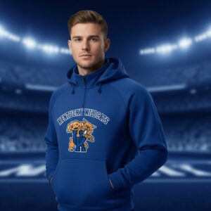 Kentucky Wildcats Quarter Zip Fleece - Vintage Mascot Logo NCAA Pullover Sweatshirt