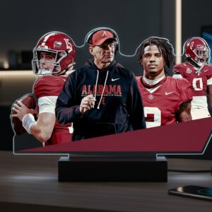 Alabama Crimson Tide Football Lamp - Personalized Acrylic LED Night Light