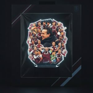 Aston Villa Football Club 3D Lamp - LED Night Light with Unai Emery & Team Collage